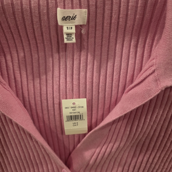 Pink Ribbed Women's Sweater - Picture 2 of 7